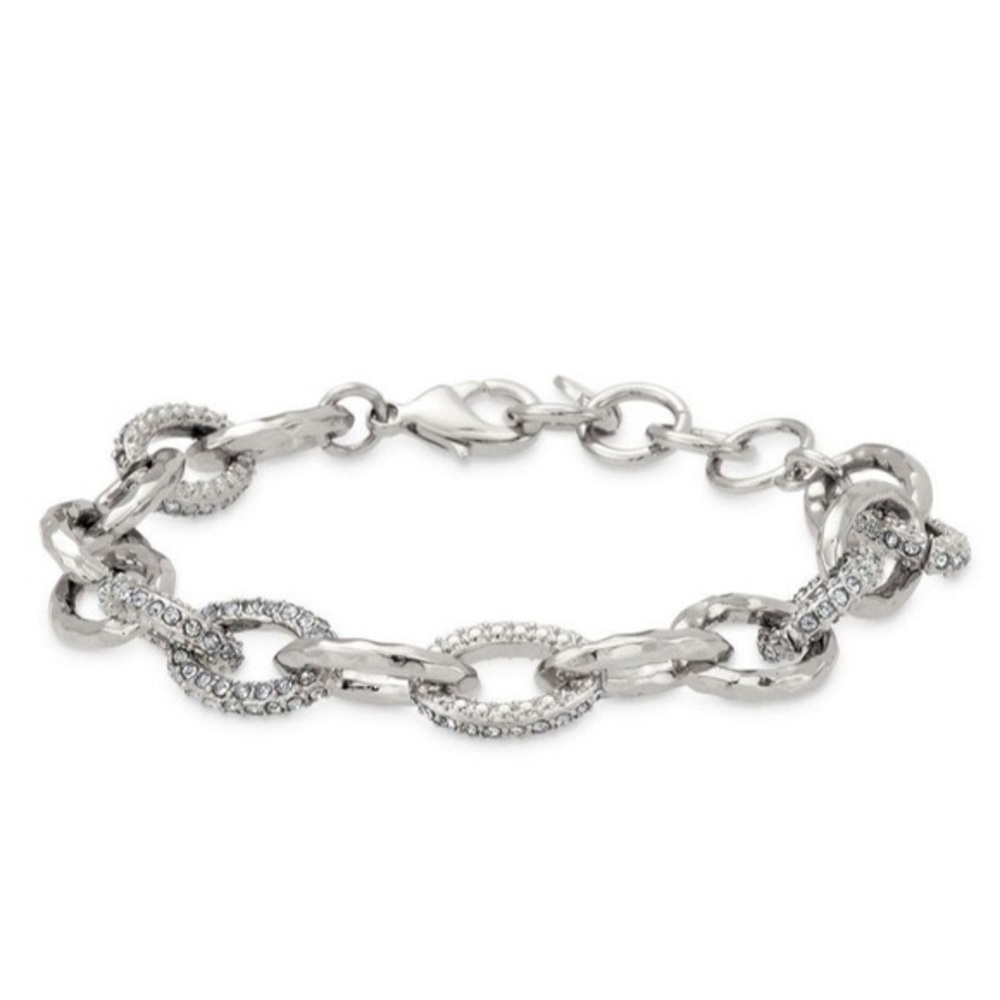 EUC Stella & Dot Christina-Link Bracelet Silvet